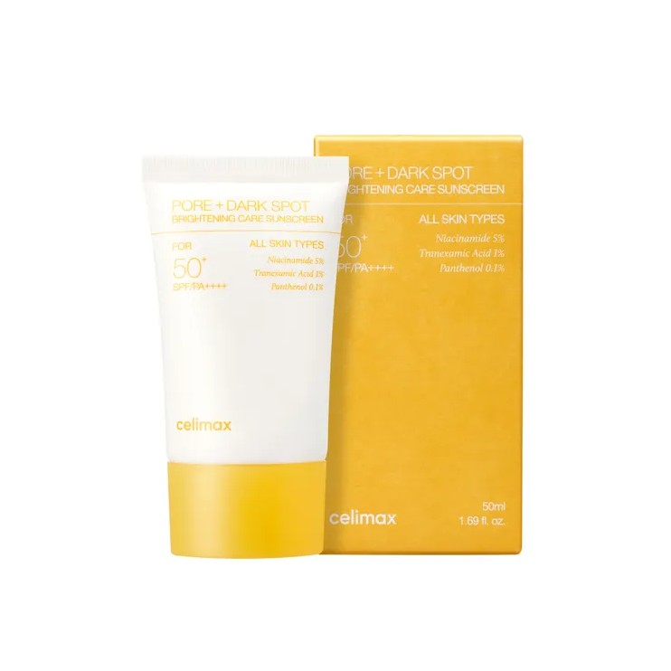 CELIMAX Pore+ Dark Spot Brightening Care Sunscreen 50ML سيلماكس واقي شمس للعناية بالبشرة والبقع الداكنة