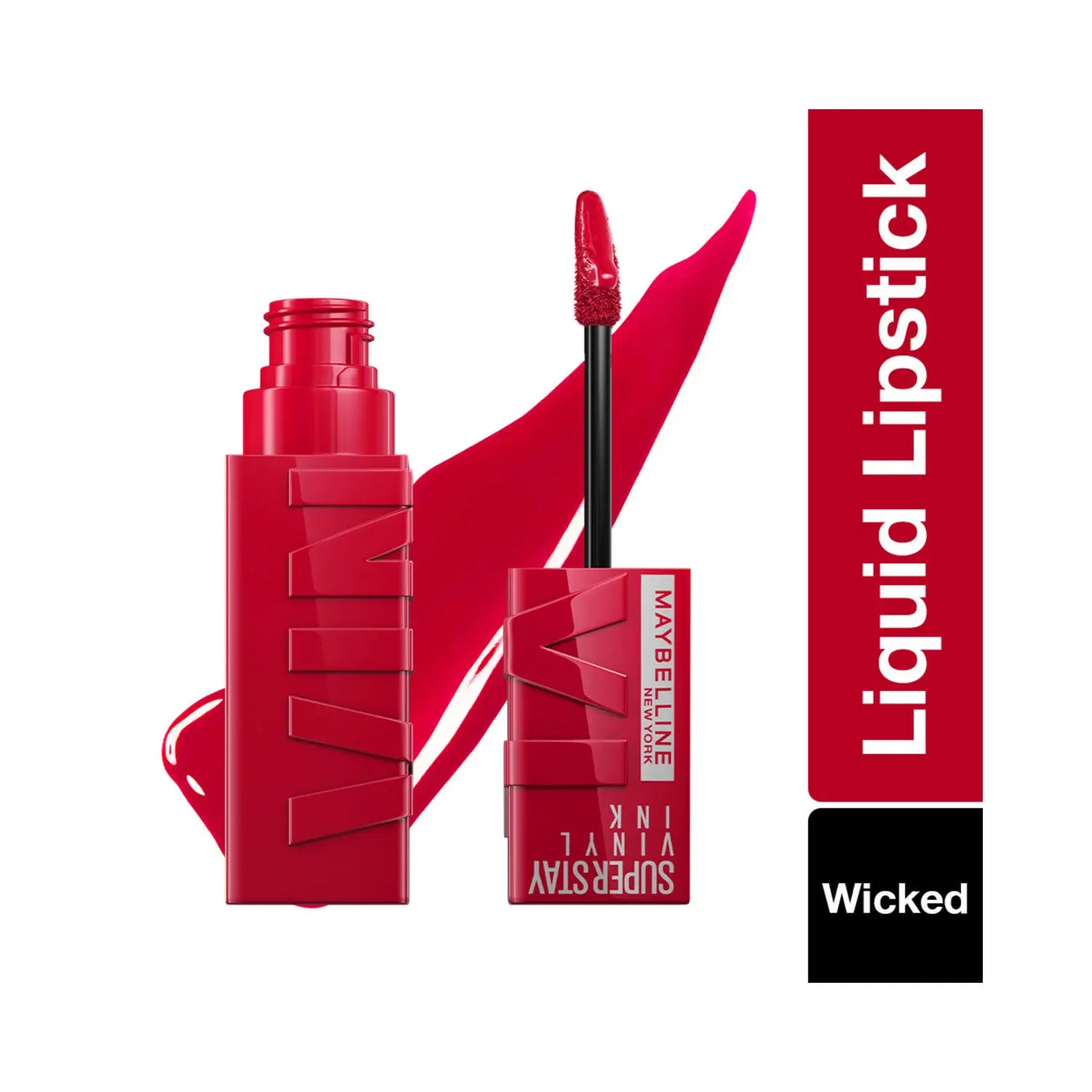 أحمر شفاه سائل لامع Maybelline SuperStay Vinyl Ink بدرجة 50