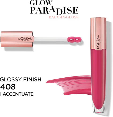 ملمع شفاه L'Oréal Paris Glow Paradise Balm-in-Gloss بدرجة اللون 408