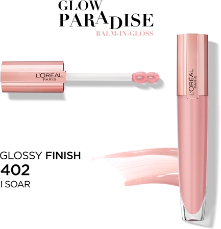 ملمع شفاه L'Oréal Paris Glow Paradise Balm-in-Gloss بدرجة اللون 402