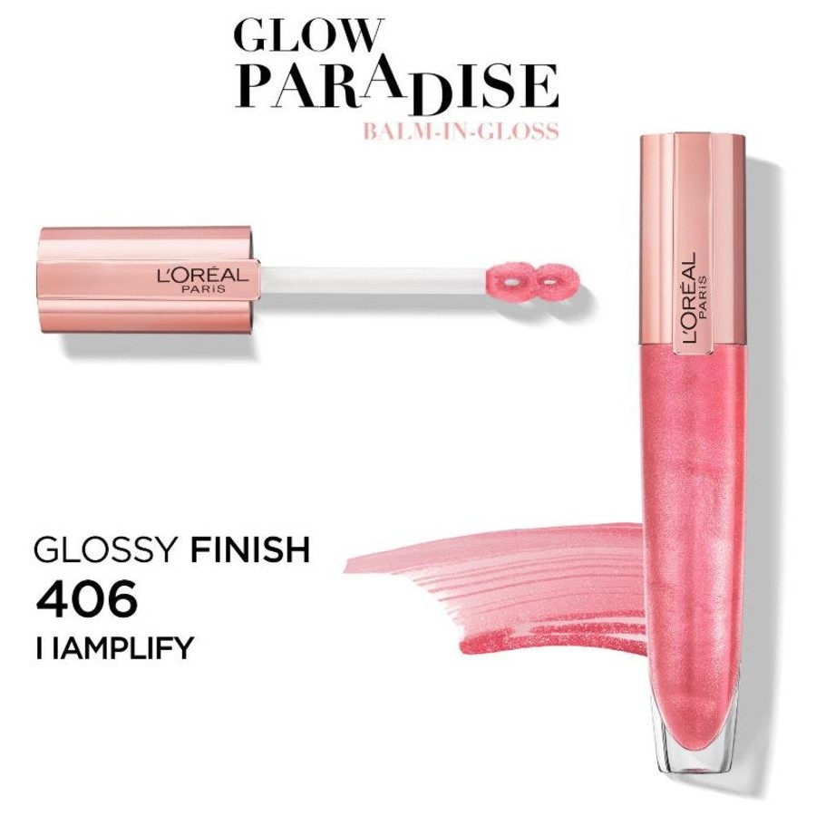 ملمع شفاه L'Oréal Paris Glow Paradise Balm-in-Gloss بدرجة اللون 406