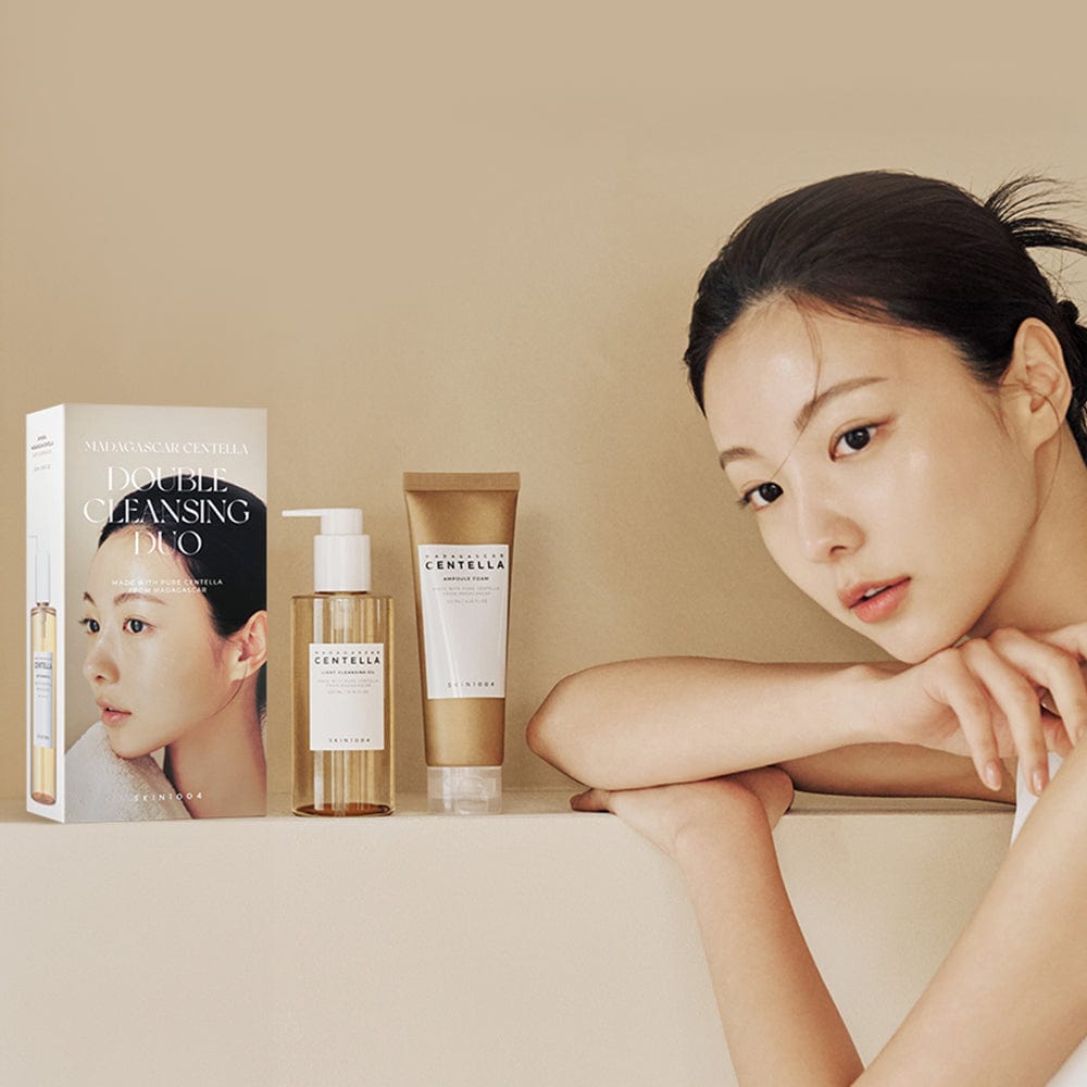 SKIN1004 MADAGASCAR CENTELLA Double Cleansing Duo مدغشقر سينتيلا ثنائي التنظيف مجموعة تنظيف مزدوجة فعّالة