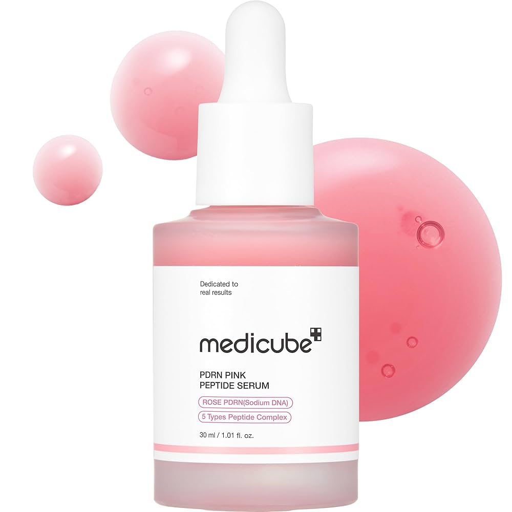 medicube PDRN Pink Peptide Serum 30ml السيروم الوردي المعزز لإشراقة البشرة