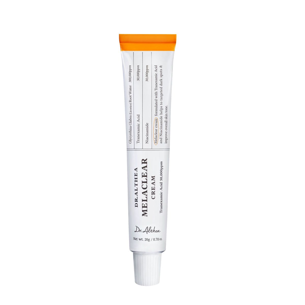 DR. ALTHEA MELACLEAR CREAM TRANEXAMIC ACID 30000 PPM 20g دكتور ألثيا كريم معالج للكلف والتصبغات