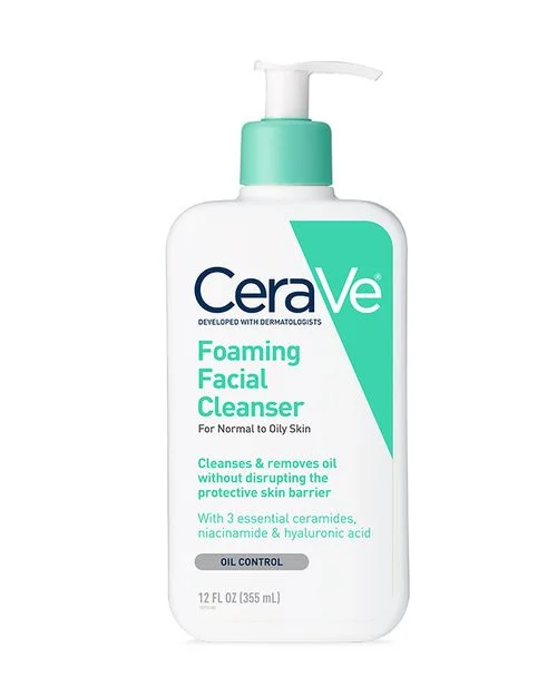 Cerave Foaming Facial Cleanser FOR NORMAL TO OILY SKIN 355ml سيرافي منظف بشره جل للبشره العاديه والدهنية الاصدار الامريكي