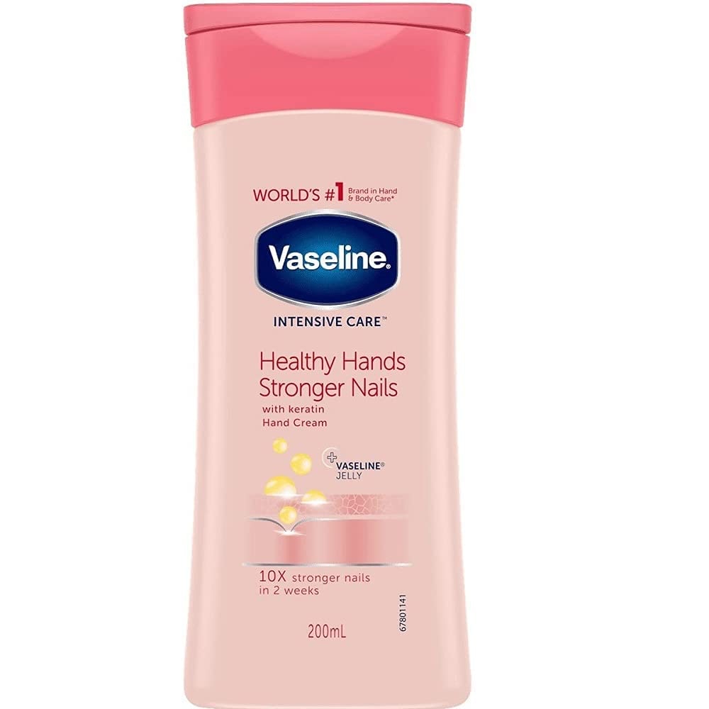 VASELINE Healthy Hands and Stronger Nails Hand Cream 200 ml فازلين كريم للعناية باليدين والأظافر