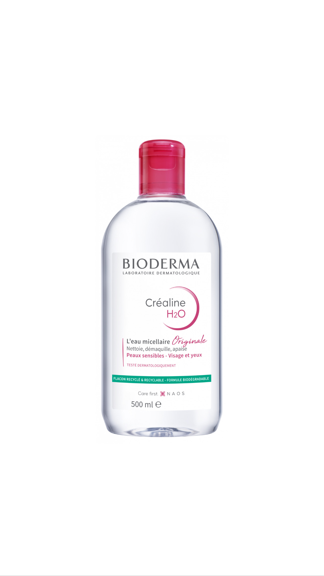 BIODERMA Sensibio H2OL'Eau Micellaire Original Makeup Remover 500ml بايوديرما مسيلار مزيل مكياج للبشرة الحساسة