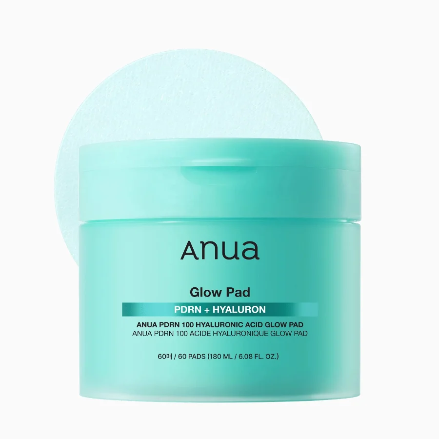 Anua Glow Pad Pdrn + Hyaluron - 60pads | أنوا وسادات قطنية بالهيالورونيك اسيد - 60 وسادة