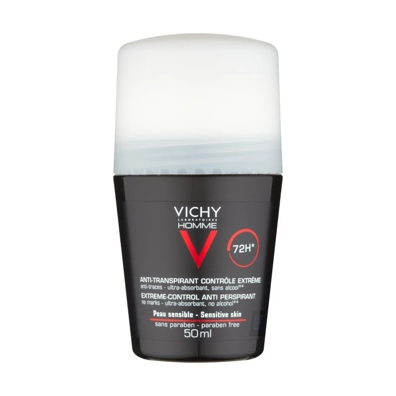 VICHY Homme 72HR Anti-Perspirant Deodorant Extreme Control Roll-On - 50ml | فيشي مزيل العرق للرجال رول اون - 50 مل