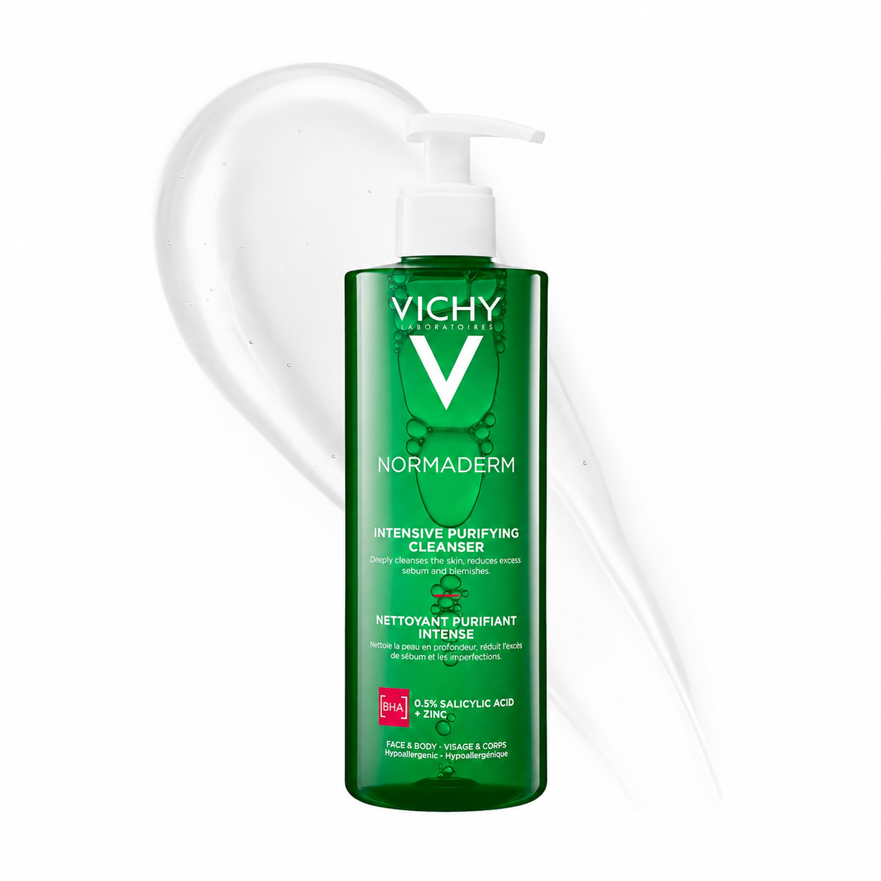 VICHY Normaderm Gel for cleansing oily skin of face and body - 400ml | فيشي غسول للوجه و الجسم - 400 مل