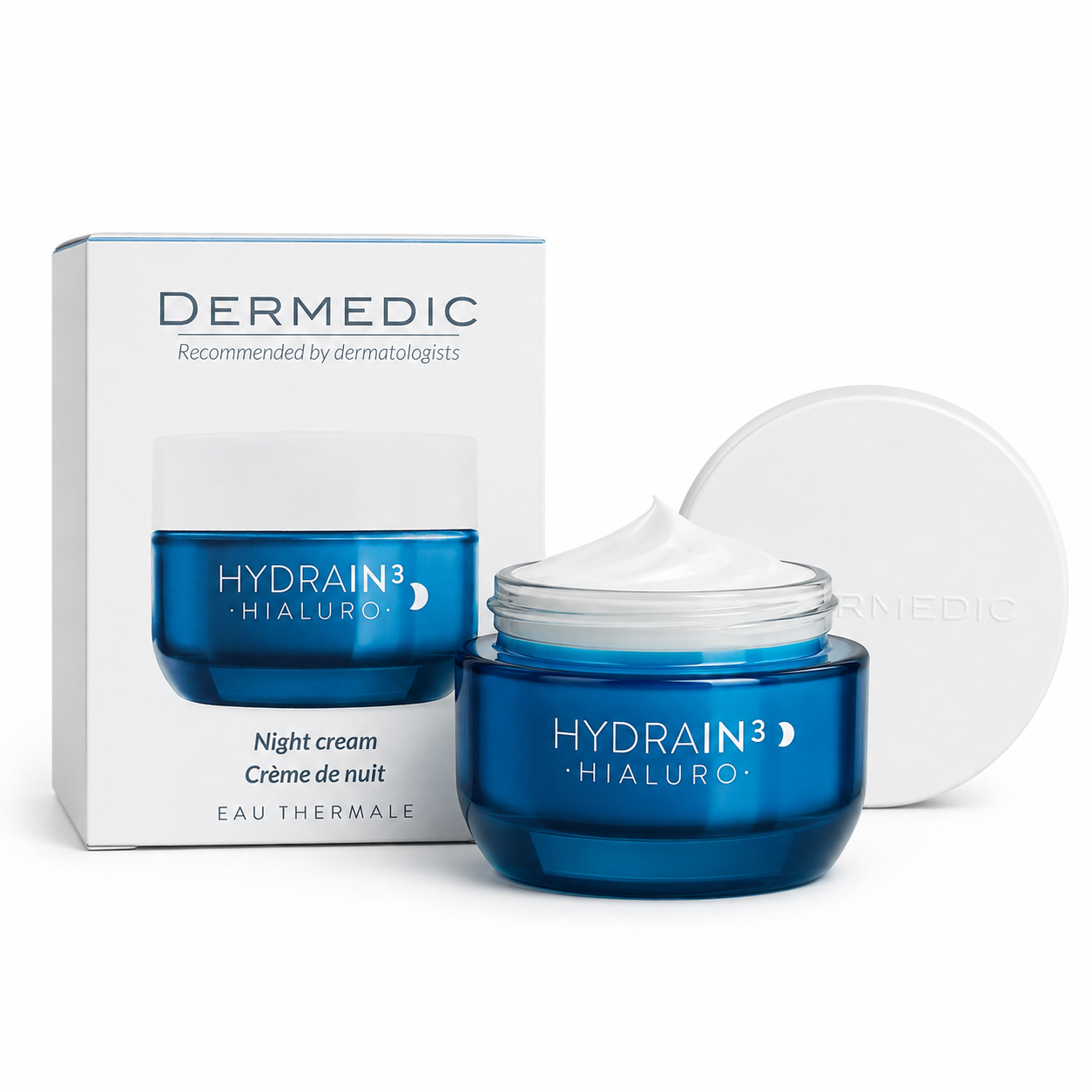 DERMEDIC Hydrain3 Hialuro Night Cream - 50ml | ديرمديك مرطب هيالورنيك اسيد ليلي -50 مل