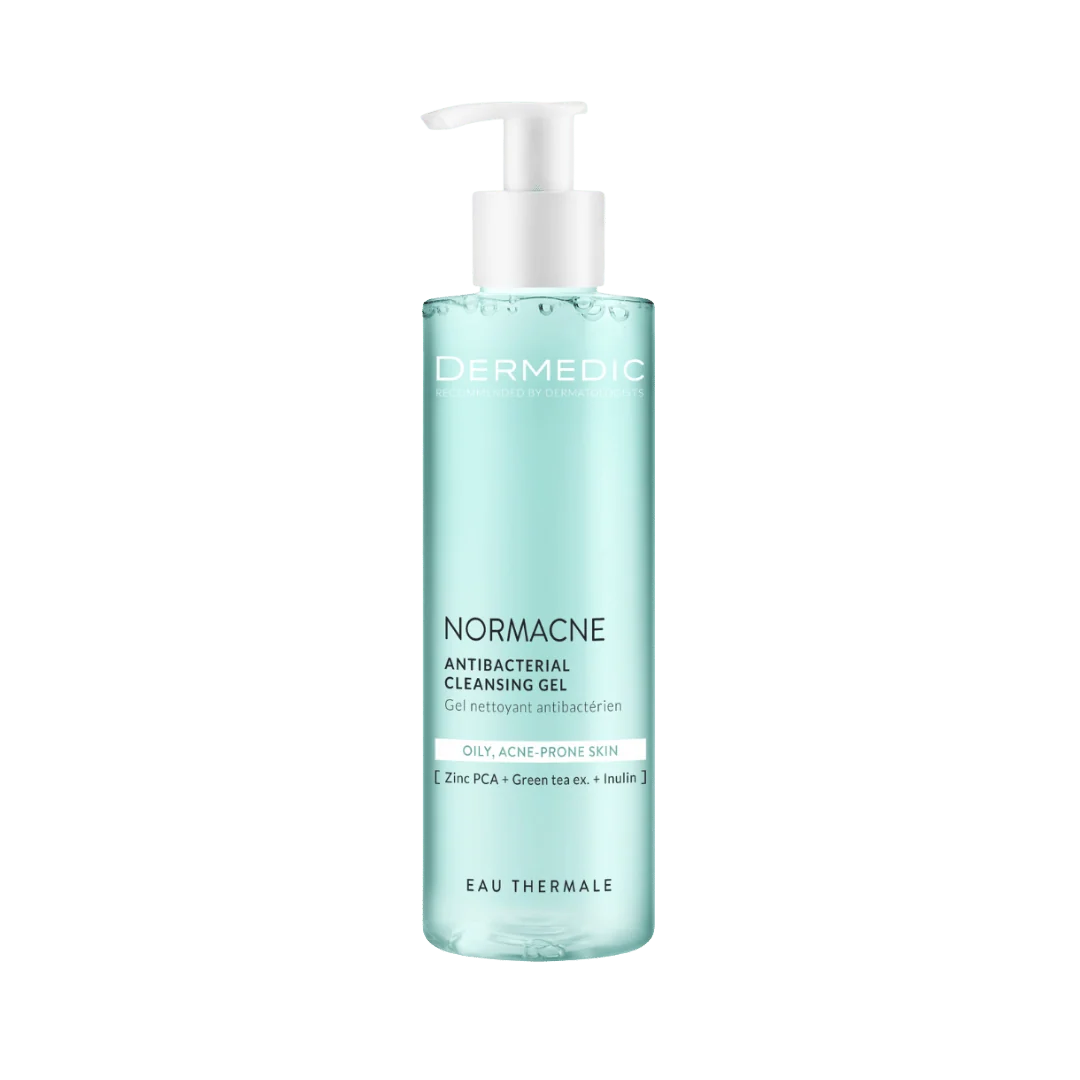 DERMEDIC Normacne Antibacterial cleansing gel - 200ml | ديرمديك غسول جل مضاد للبكتيريا للبشرة المعرضة لحب الشباب - 200 مل