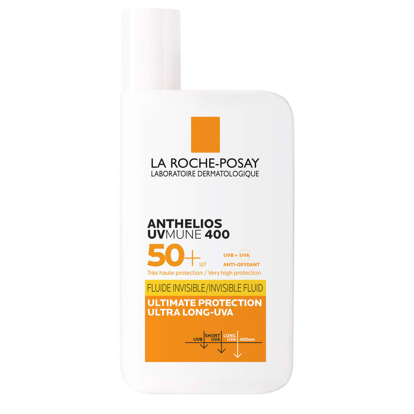 La roche posay ANTHELIOS UVMUNE 400 INVISIBLE FLUID SPF50+ SUN CREAM FOR SENSITIVE SKIN 50ML لاروش واقي شمس للبشرة الحساسة سائل خفيف