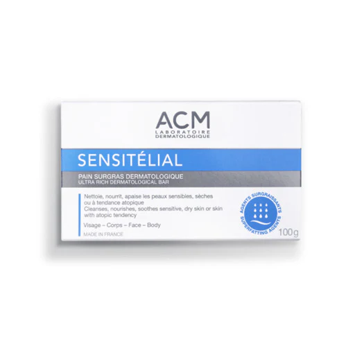 صابون تنظيف البشرة الحساسة و الجافة ACM - SENSITELIAL ULTRA RICH DERMATOLOGICAL BAR 100G