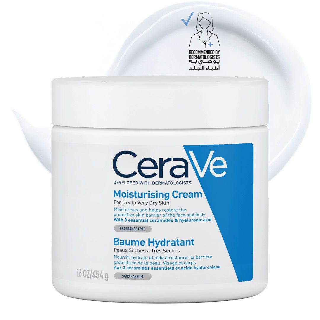 سيرافي كريم مرطب للبشرة الجافة مع 3 سيراميدات أساسية 454 غ Cerave Moisturizing Cream for Dry Skin with 3 Essential Ceramides 454 g