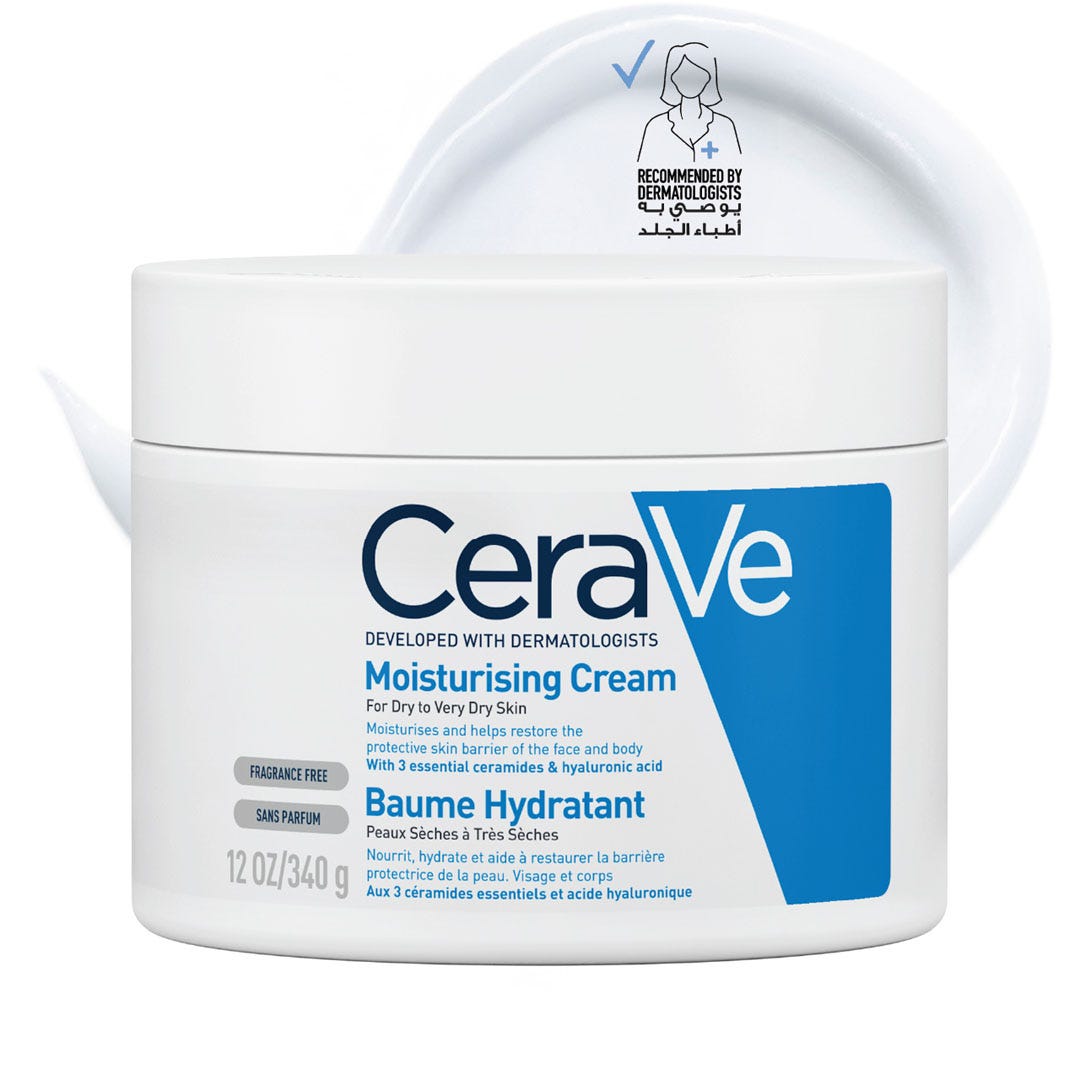 سيرافي كريم مرطب للبشرة الجافة مع 3 سيراميدات أساسية 340 غ Cerave Moisturizing Cream for Dry Skin with 3 Essential Ceramides 340 g